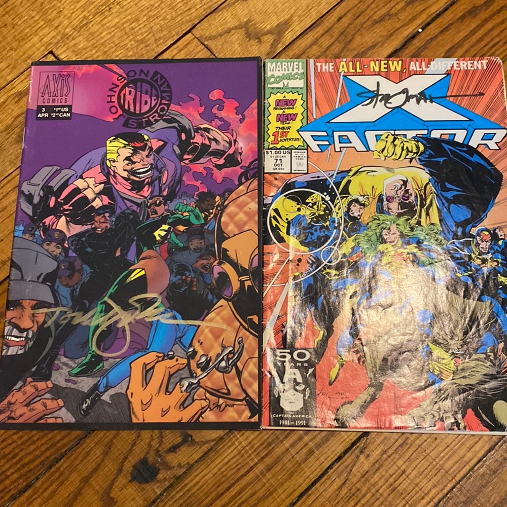 X Factor comic books, signed by Larry Stroman